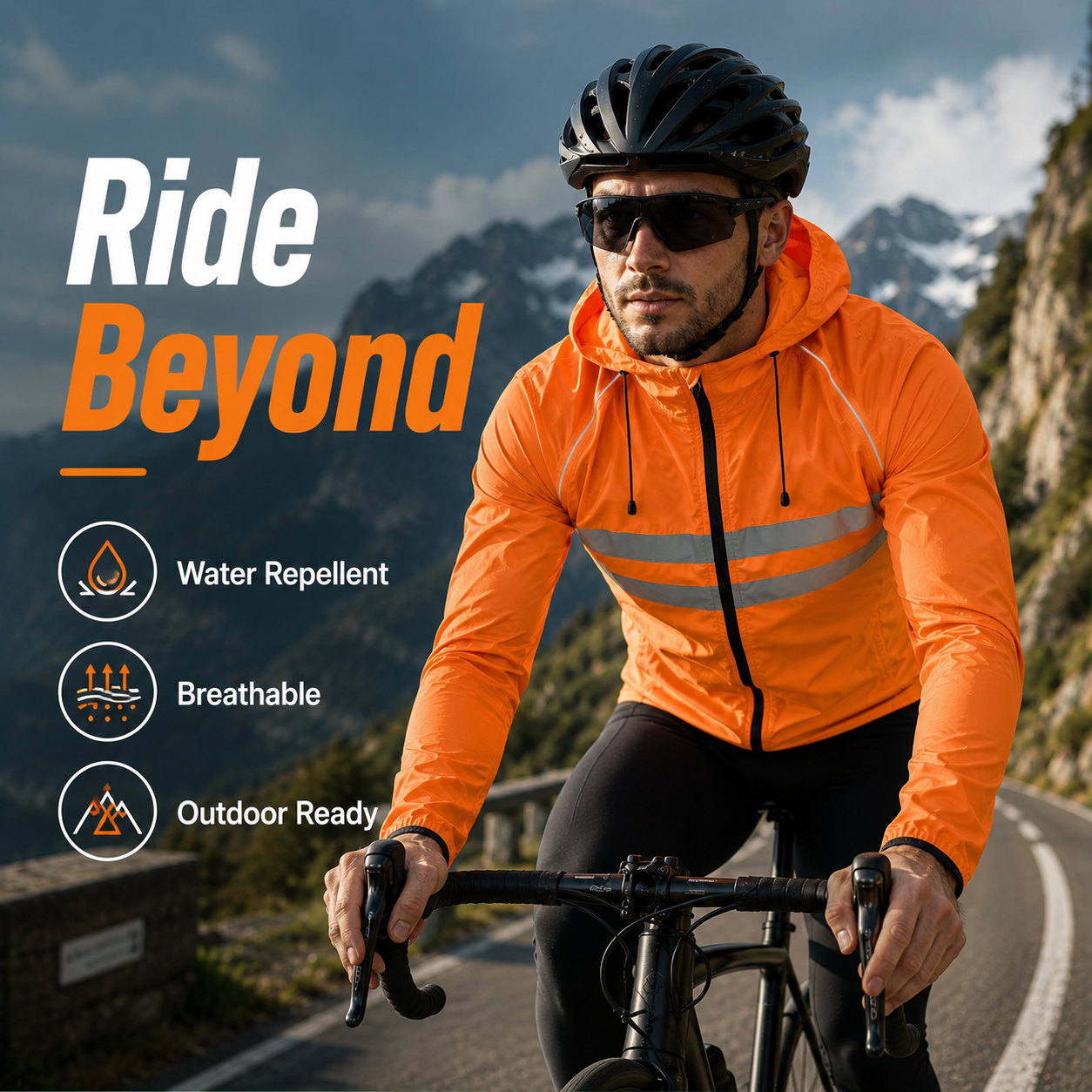 Cycling Commute Jacket - Cycling Jacket Reflective Windproof Waterproof MTB