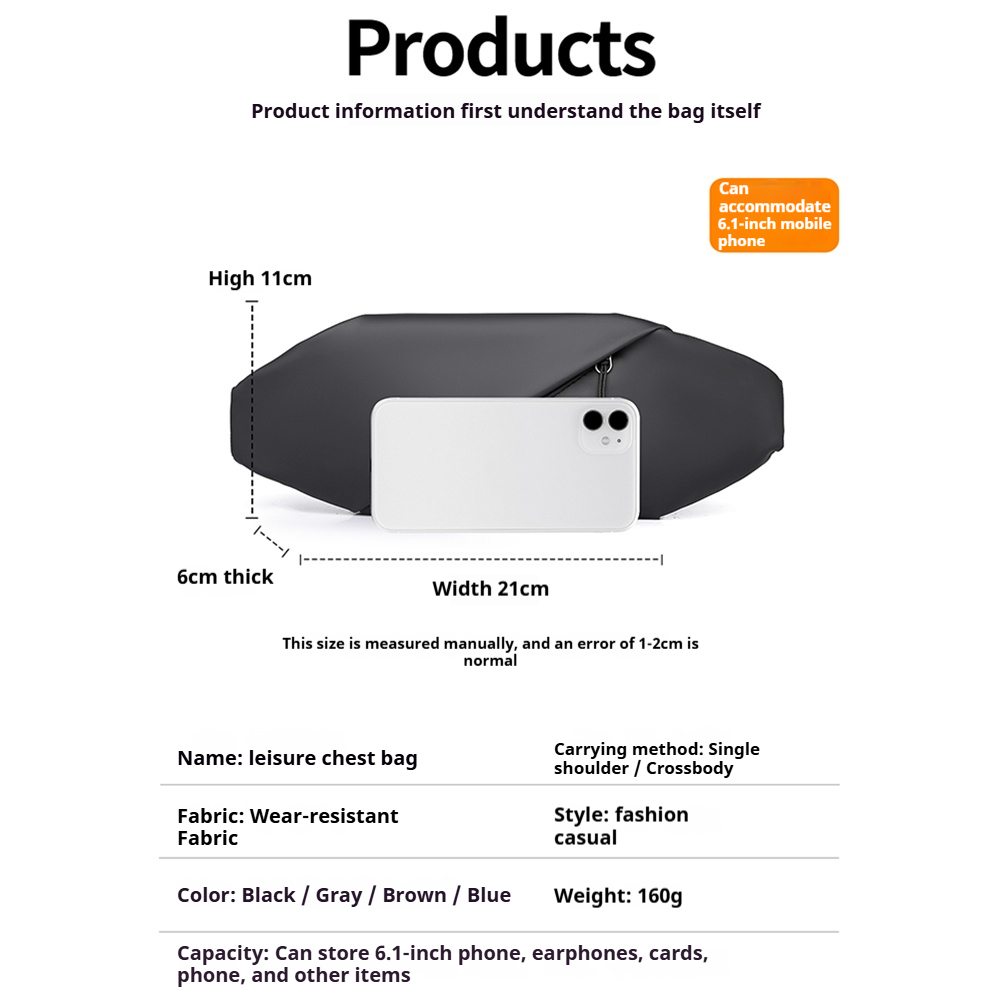 Men's Casual Crossbody Bag - M – Cycling Commute Bag Bewertung und Preis