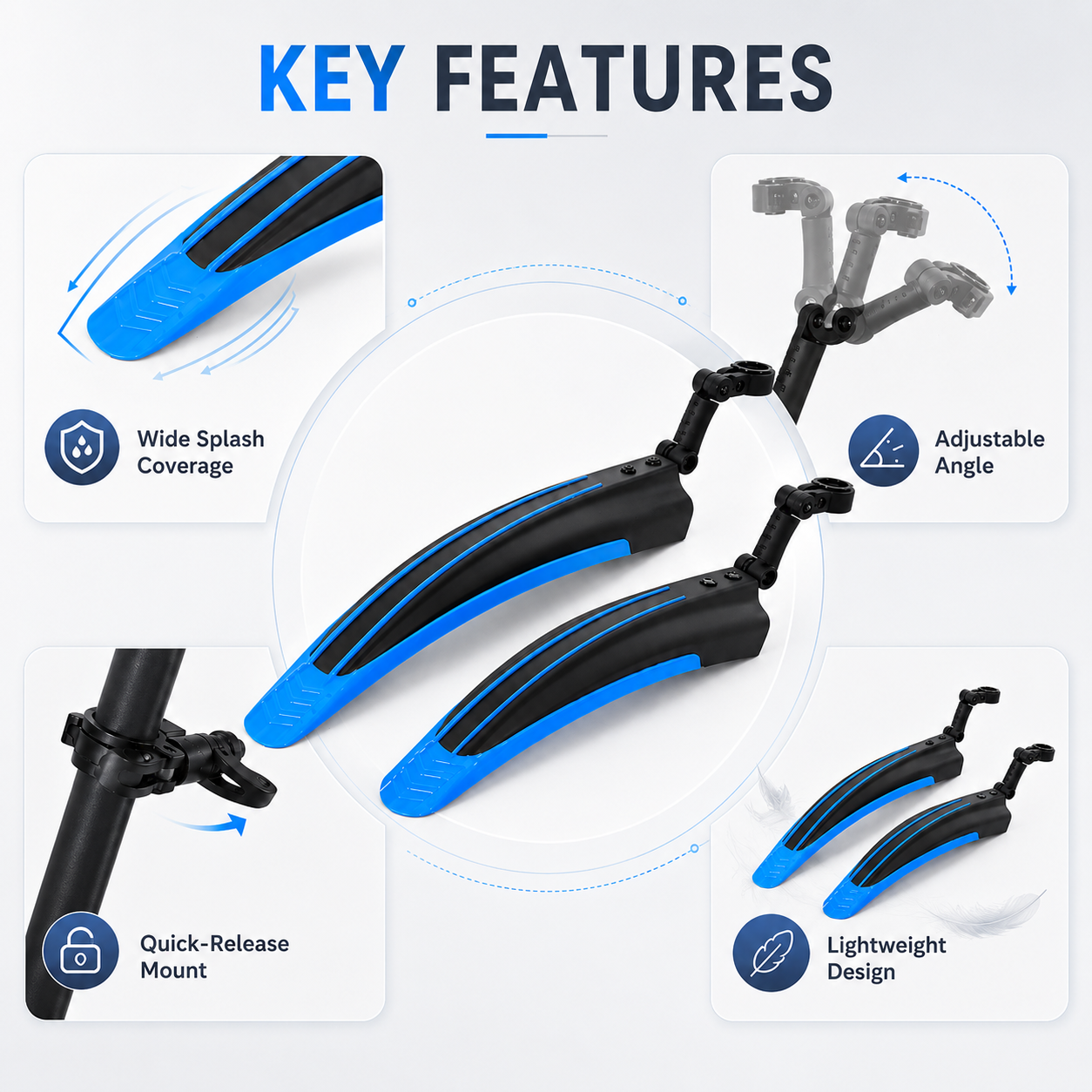 PINMOAP 2PCS Bicycle Mudguard  – Cycling Commute In Rain Bewertung und Preis