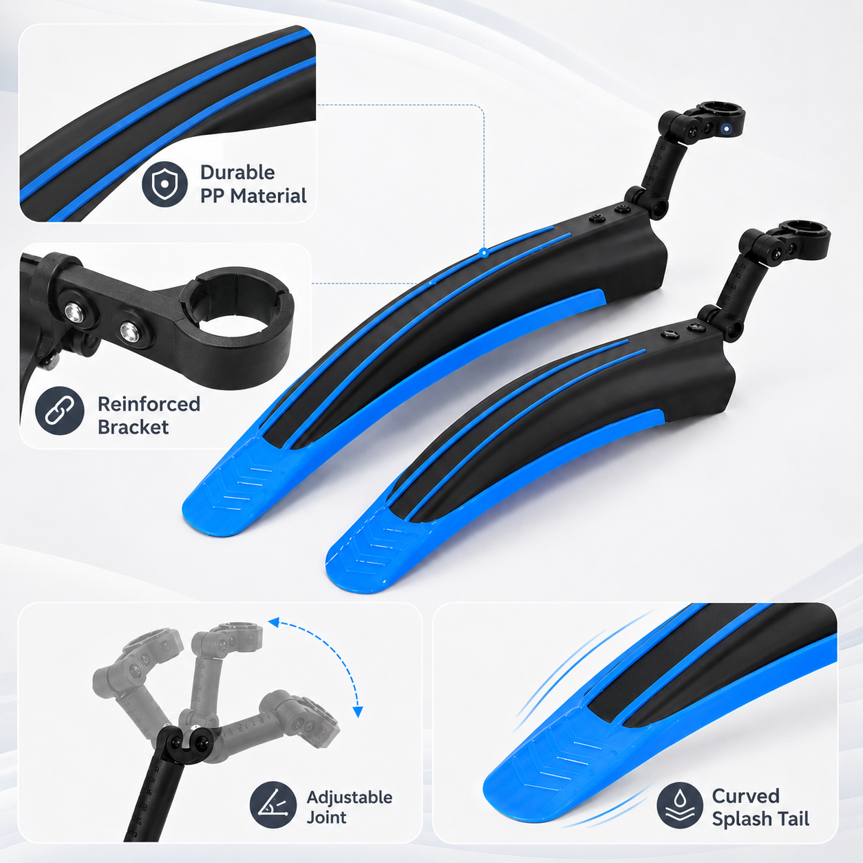 PINMOAP 2PCS Bicycle Mudguard  – Cycling Commute In Rain Bewertung und Preis
