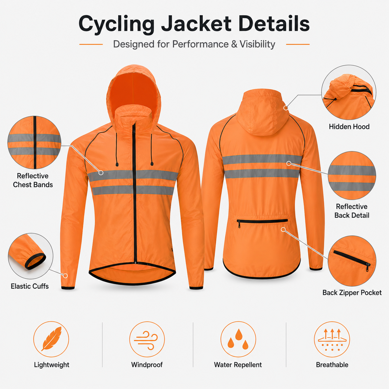 Cycling Jacket Reflective Wind – Cycling Commute Jacket Bewertung und Preis