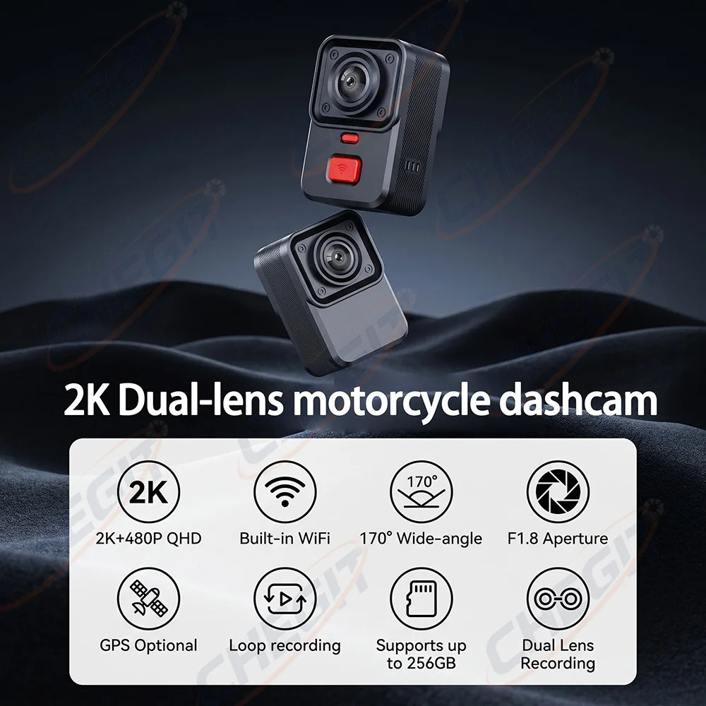 2 Camera Motorcycle DVR 2K HD  – Cycling Loop Bewertung und Preis