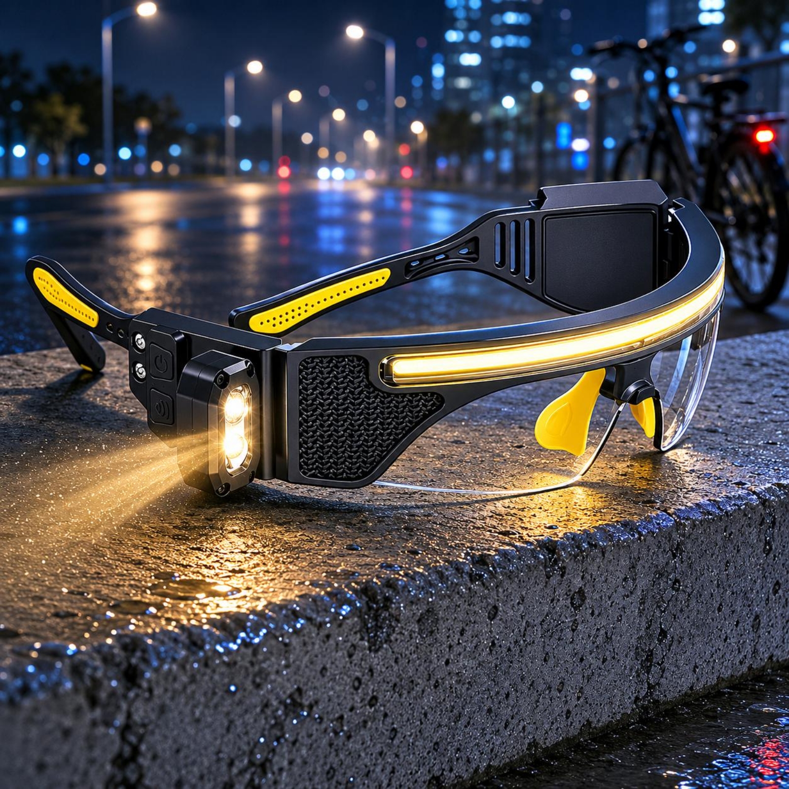 Curved-Fit LED Glasses Black F – Cycling To Work Bewertung und Preis