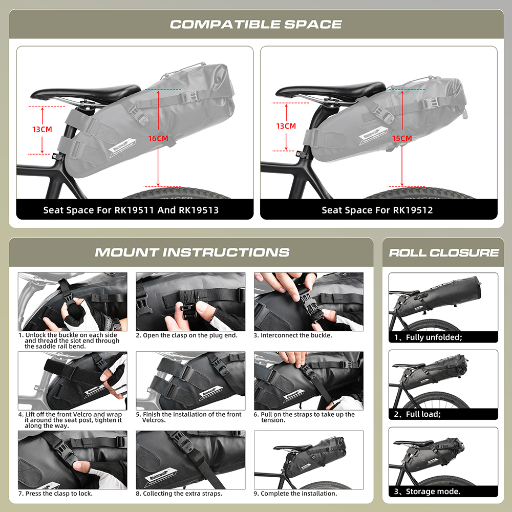 Rhinowalk Bicycle Saddle Bag 5 – Cycling Commute Bag Bewertung und Preis