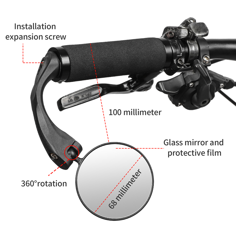WEST BIKING Bicycle HD Rearvie – Mirror Handlebar Convex Bewertung und Preis