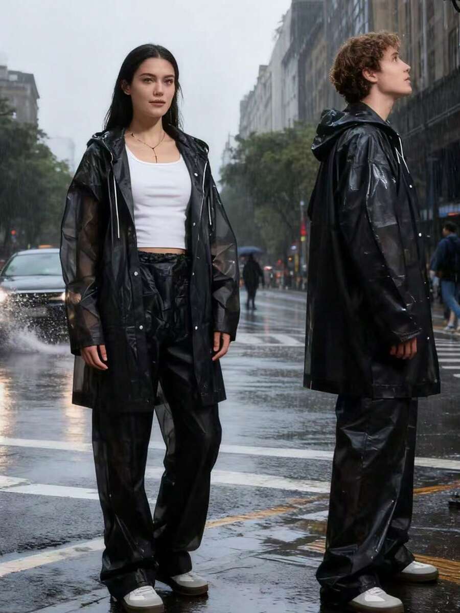 2pcs Unisex full-body rain sui – Cycling Commute In Rain Bewertung und Preis